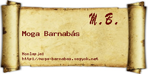 Moga Barnabás névjegykártya